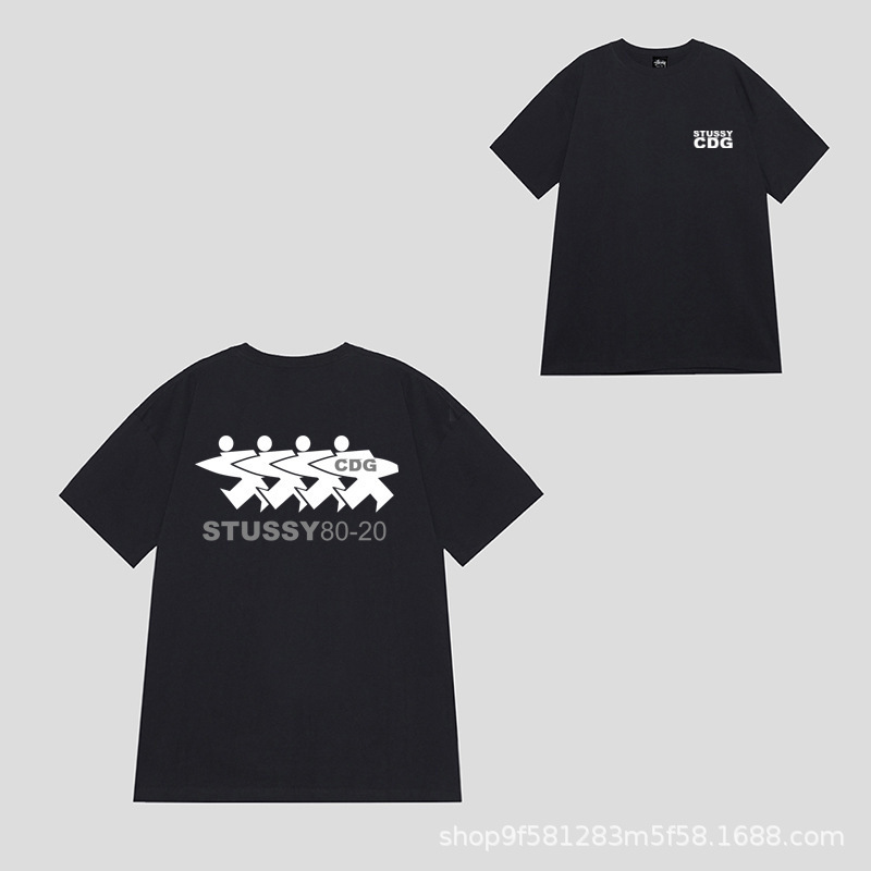 STU 25SS 新品 STU 高品質純綿 男女同型半袖Tシャツ トレンドブランド服|undefined