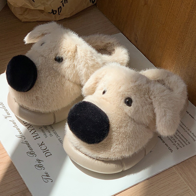 Zapatillas de algodón para perros niños niños y niñas invierno cálido antideslizante para el hogar interior lindas zapatillas de lana para niños