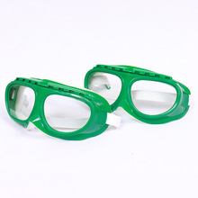 海绵护目镜风镜防风沙玻璃镜片绿喷砂防护眼镜喷漆专用透气