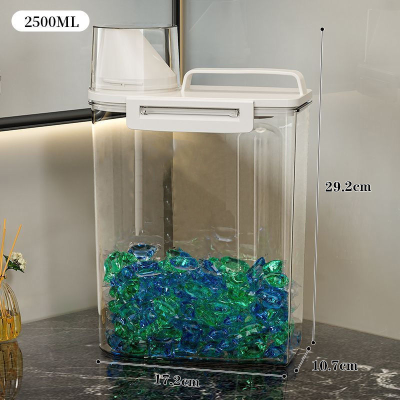洗濯洗剤収納ボックス、大容量ランドリービーズバケツ、家庭用洗濯洗剤容器、専用収納ボックス|undefined