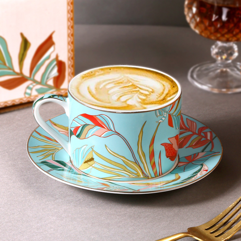 Farolui Shi Bone China Coffee Cup and Saucer Western-Style Plate Ceramic Afternoon Tea Tea Set Gift Box Mug Business Gift Farolui Shi Bone China Coffee Cup and Saucer Western-Style Plate Ceramic Afternoon Tea Tea Set Gift Box Mug Business Gift