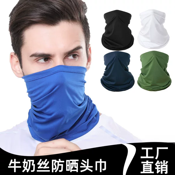 Cross-border sun protection ice silk turban outdoor riding mask sports breathable scarf fishing Mountain Bike Magic face towel