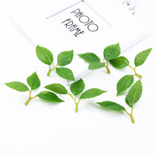 丝网花配件 仿真玫瑰花枝带叶玫瑰枝干香皂花杆绢花配件手工diy