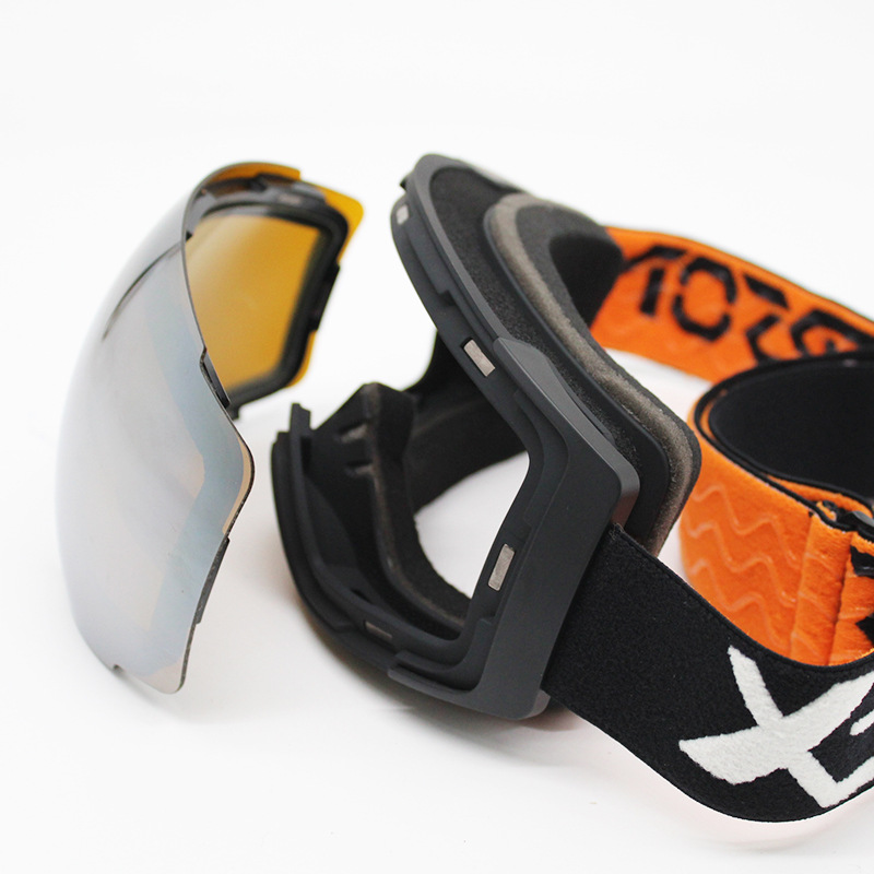 Μαγνητική αναρρόφηση με μεγάλη σφαιρική επιφάνεια, διπλής στρώσης γυαλιά ομίχλης και αντιολισθητικά γυαλιά, γυαλιά σκι για υπαίθριες αθλητικές δραστηριότητες_voghion.com