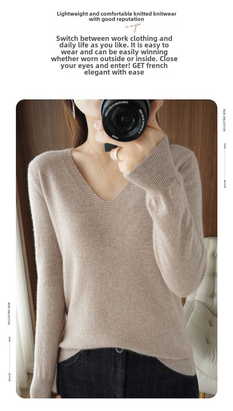 Autumn Women's Long-sleeved Knitted Sweater Loose Large Size Top Wool Pullover Sweater Base-layer Sweater Women's Winter_voghion.com