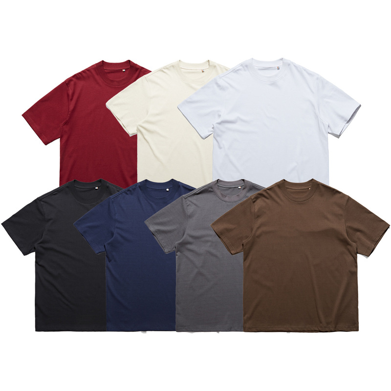 RUIIENRS x Ropucha 2024 summer solid color light plate T-shirt high weight 280g short sleeve FT167