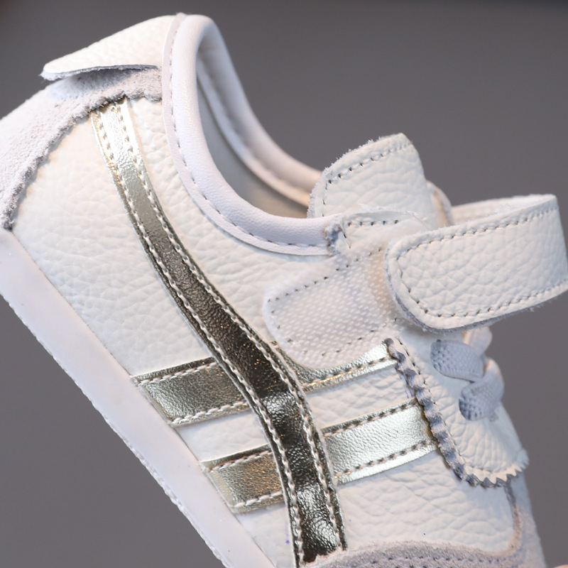 Scarpe per bambini primaverili e autunnali 1-3 anni per uomini e donne scarpe per bambini in pelle di vacchetta scarpe per bambini fondo morbido piccole scarpe bianche il bambino non lascia cadere le scarpe 2_voghion.com