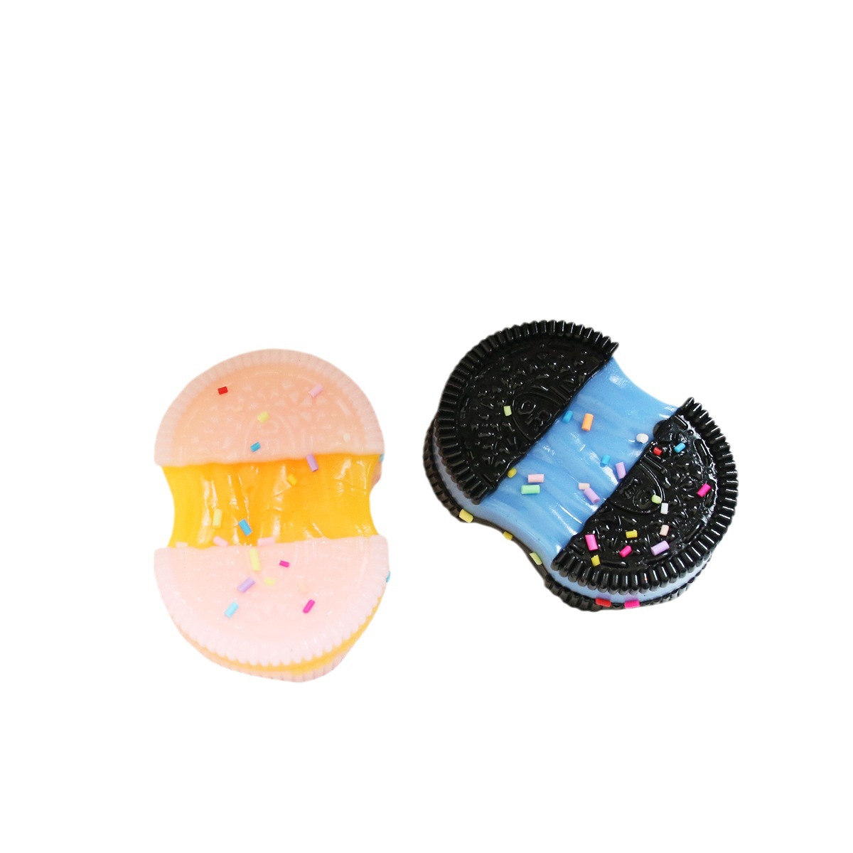 Simulación de dibujo de alambre Oreo galletas pellizcadas pellizcadas juguetes de descompresión simulación de galletas sándwich juguetes de descompresión al por mayor