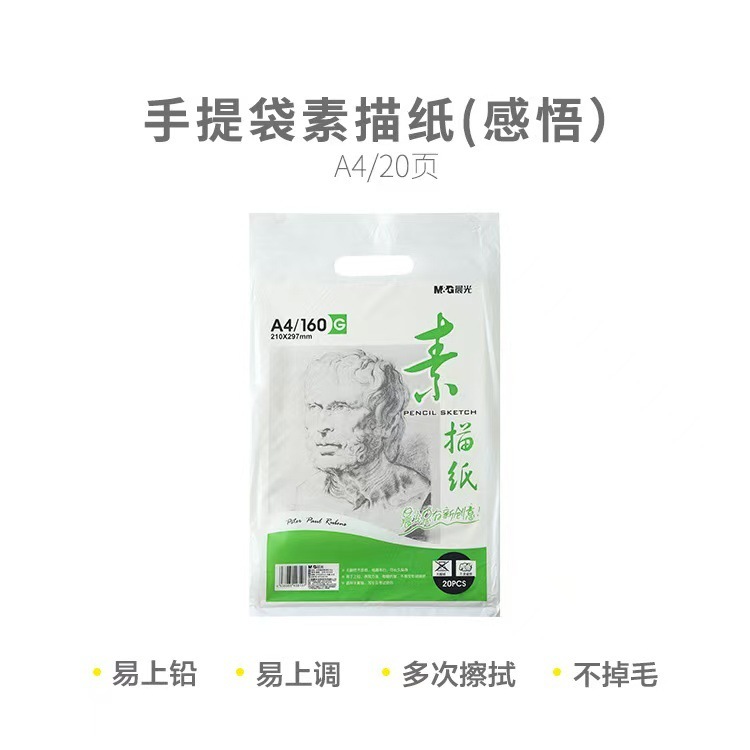 晨光素描纸水彩纸画纸加厚空白铅画纸画画纸油画棒纸3262/4262|undefined