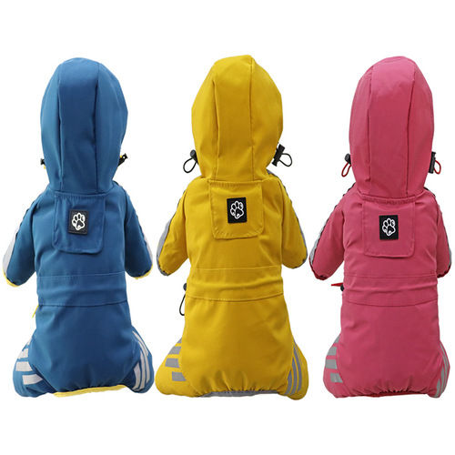 Pet raincoat all-inclusive four-legged waterproof poncho Teddy Pomeranian rainy day pet clothes small and medium-sized dog raincoat manufacturer