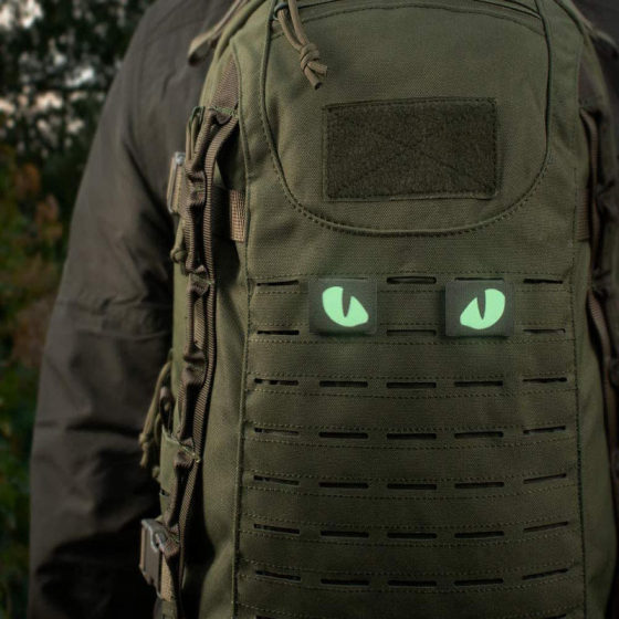 Creative Personality Source Cat's Eye Luminous Morale Chapter Outdoor Army Fan Backpack Chapter Imp Devil Military MOLLE Pendant