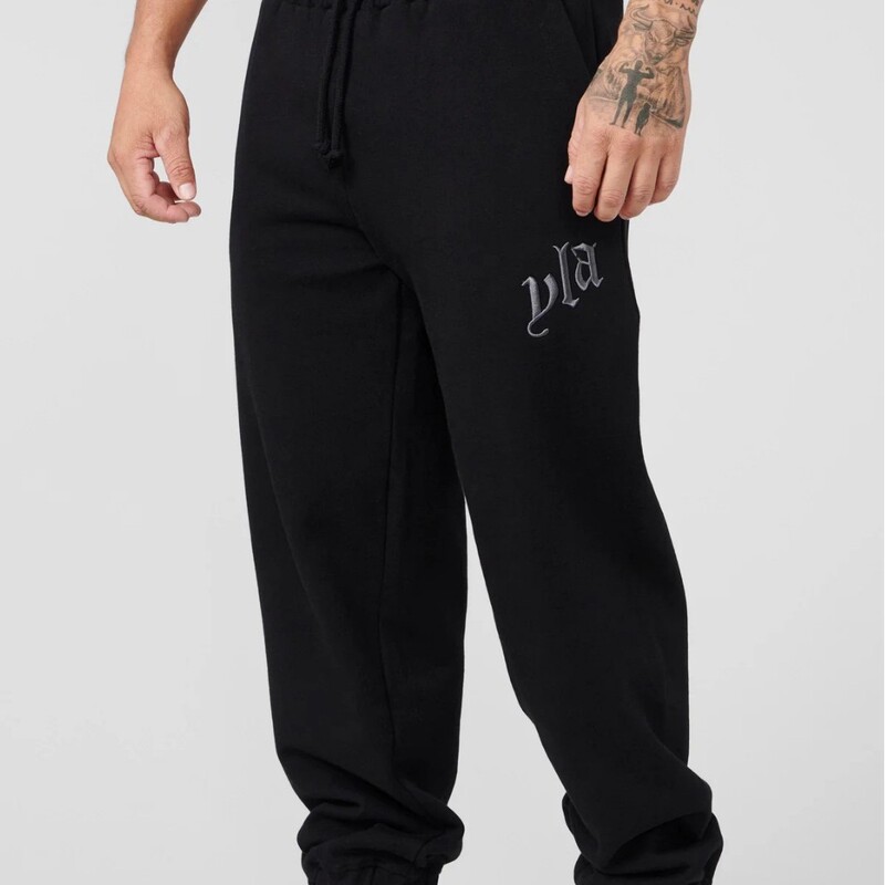 YOUNGLA New Men's Sports Pants Heavy-weight Trousers with Trousers and Embroidery Trousers for Joggers Sports Fitness Leg Pants