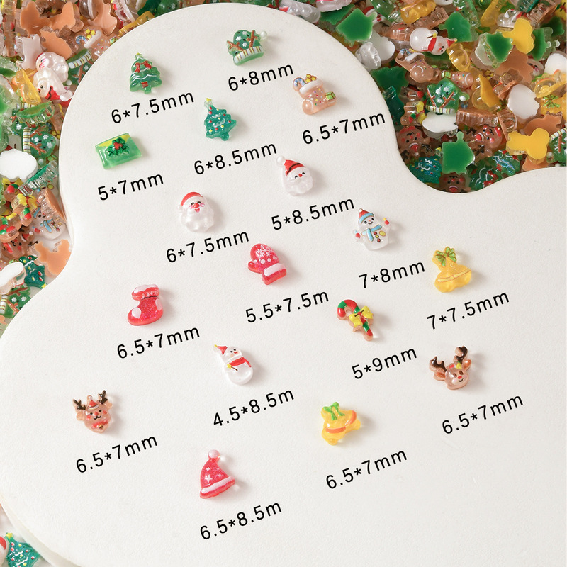2025 Christmas Nail Art Accessories Cartoon Santa Claus Bell Snowman DIY Earrings Water Cup Mobile Phone Case Accessories 2025 Christmas Nail Art Accessories Cartoon Santa Claus Bell Snowman DIY Earrings Water Cup Mobile Phone Case Accessories