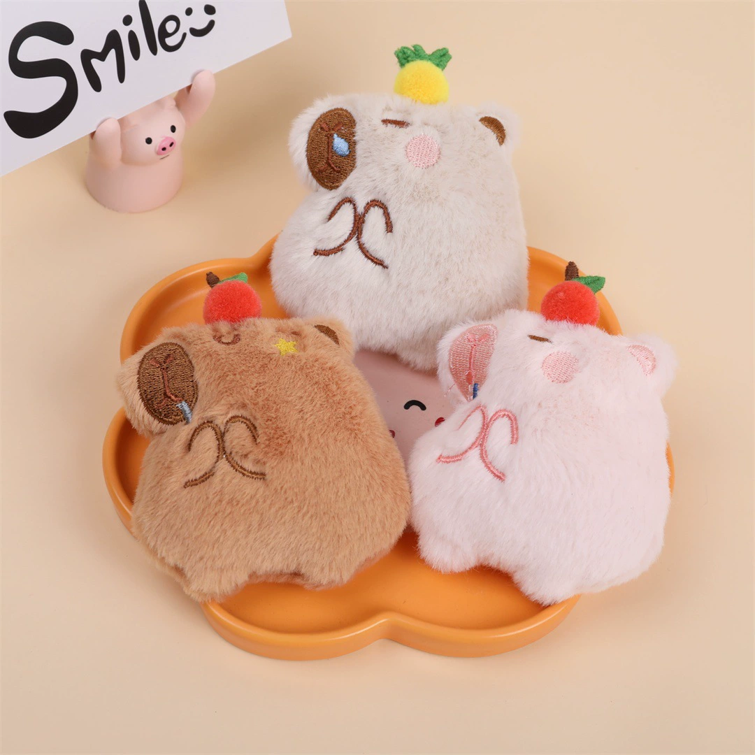 Мультяшная плюшевая карпа Пибала верхняя оранжевая капибария кукла diy брошь тапочки носки аксессуары