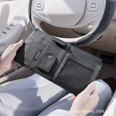 Car sun visor storage clip Car Glasses Clip/Bill Clip - black