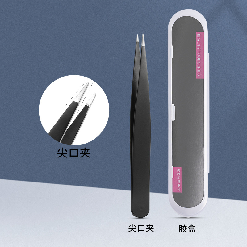 Acero inoxidable negro ceja clip de ceja especial ceja clip de ceja clip de ceja de alta precisión rosa ceja clip de ceja