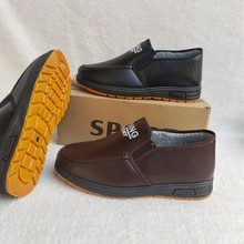 【棉靴】新款老北京布鞋中老年休闲一脚蹬加绒棉牛筋底爸爸男棉鞋