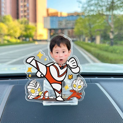 car diy shake car, Car ornaments - vehicle-mounted-solar-battery-dual-use-model-single-person-shaking-head-f67-model