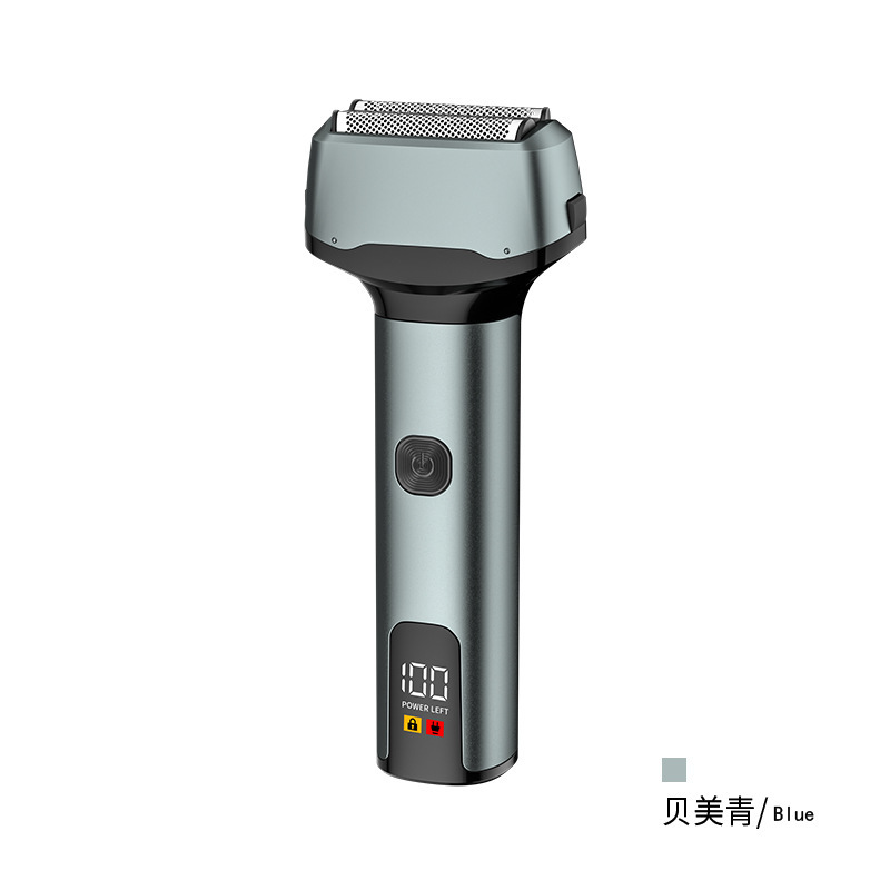 往復式デジタル表示 3 ヘッド電気ヒゲカッター小型ハンマー洗えるシェービングハイパワーメンズシェーバー|undefined