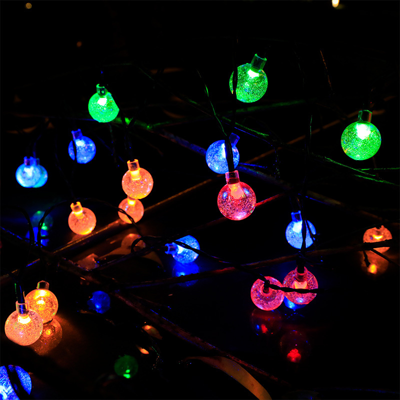 Fabricante LED burbuja solar lámpara de bola de cristal transfronteriza lámpara de bola de cristal lámpara de jardín exterior decoración de lámpara de color bola