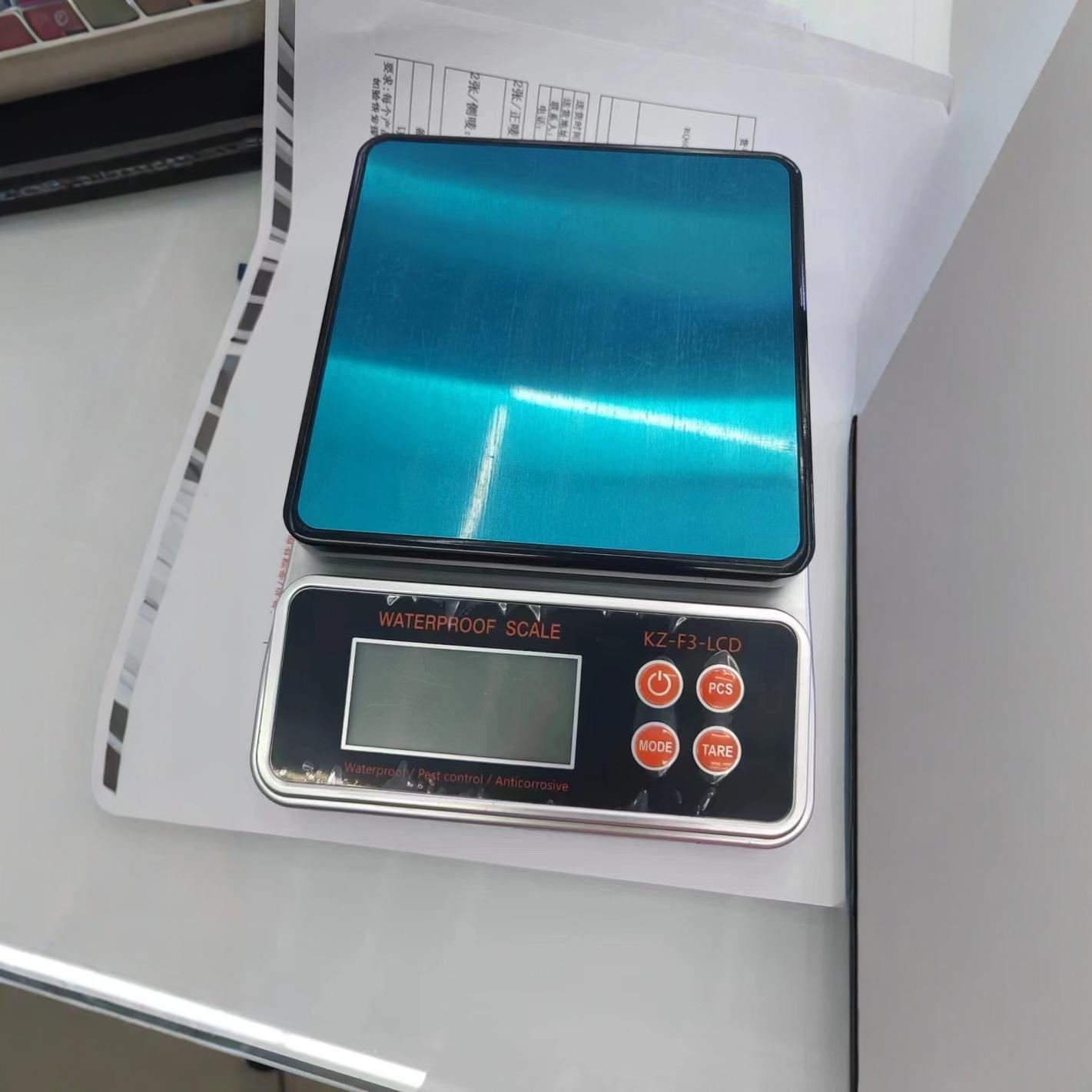 Escala electrónica de cocina doméstica completamente impermeable escala de horneado de acero inoxidable superficie de escala de alimentos escala electrónica 2024 nuevo