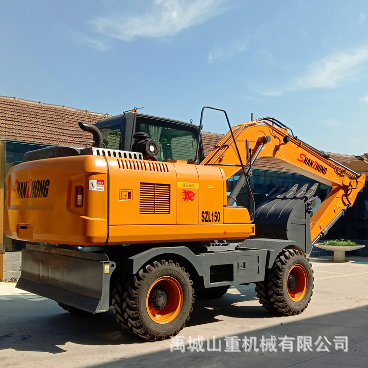 山重15吨康明斯发动机 液压轮式挖掘机 用于土方施工采矿工程