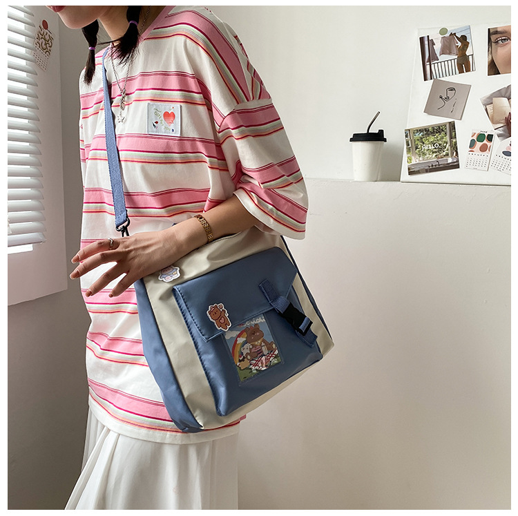 Fashion Contrast Color Shoulder Messenger Bag Wholesale display picture 9