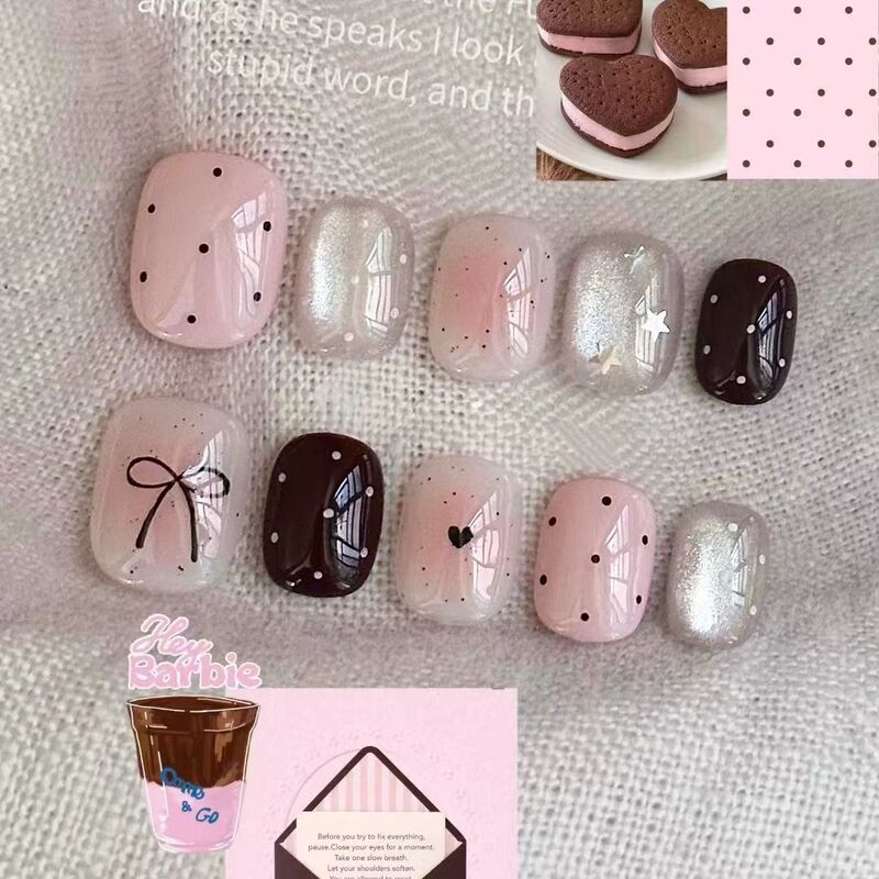 Sweet everyday cartoon anime style gentle Japanese and Korean false nail patches wholesale from the source factory Sweet everyday cartoon anime style gentle Japanese and Korean false nail patches wholesale from the source factory