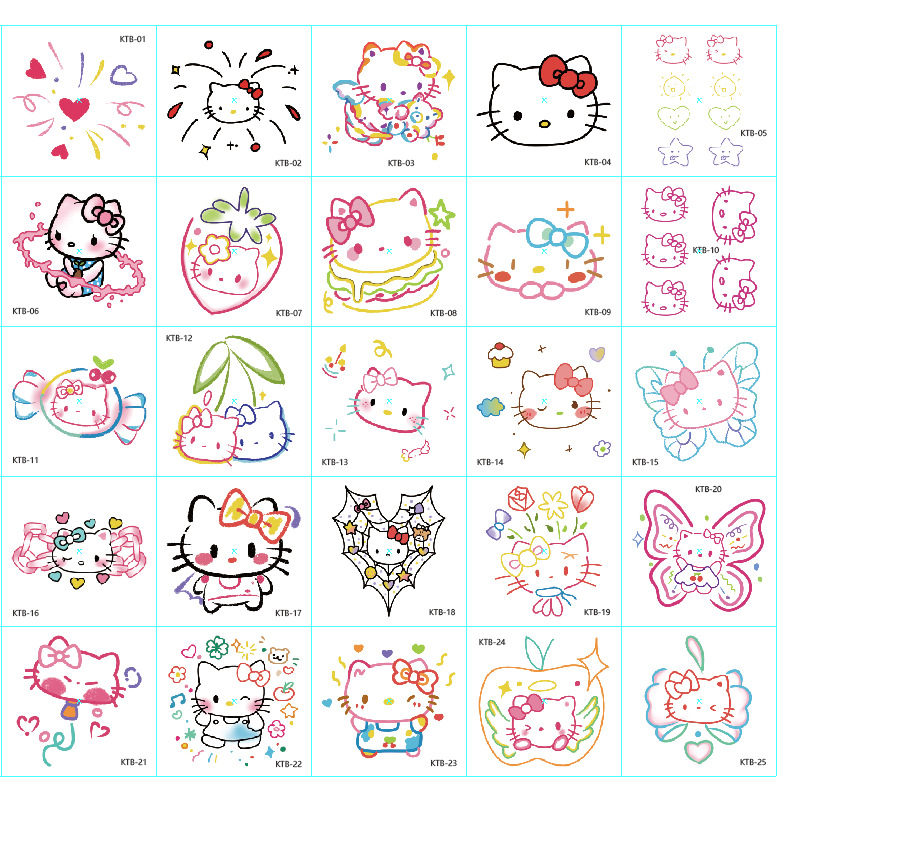 도파민 KT 고양이 스티커 B (1 팩 24)