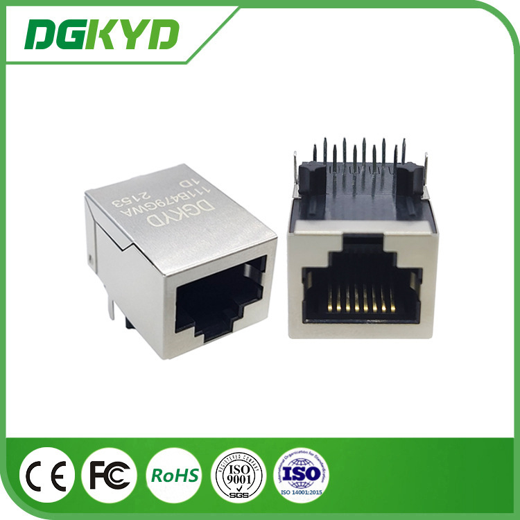 100m Network Socket DGKYD RJ45 Modular Ethernet Socket Without Light with Shield DIP 100m Network Socket DGKYD RJ45 Modular Ethernet Socket Without Light with Shield DIP