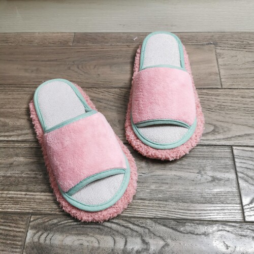 Solid color Japanese simple couple style mopable floor sweeping wooden floor tile cleaning slippers lazy slippers
