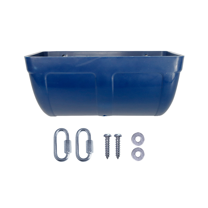 파란색 교수형 물통