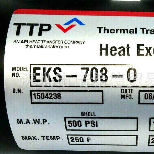 Thermal Transfer TTP液压油冷却器 管式换热器 板式换热器EK系列