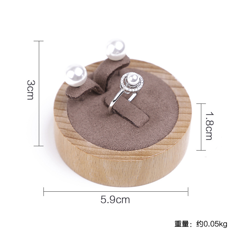 액세서리가없는 원통형 링 귀걸이 시트 (커피 벨벳)
