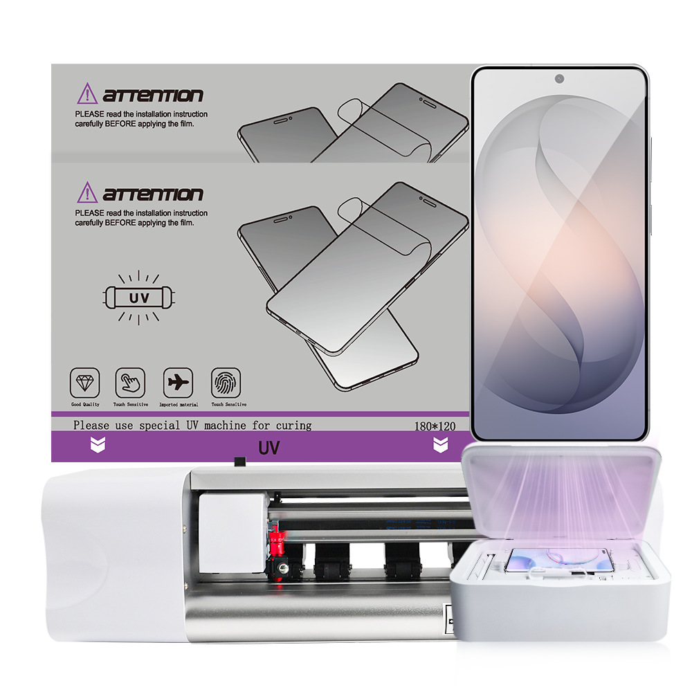 Máquina de corte de película transfronteriza película especial de gel de teléfono móvil Película de curado UV HD de 4 capas Película de corte de película de teléfono móvil TPU