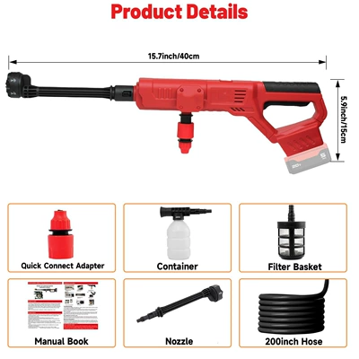 Car Wash Water Gun, Tap Water: High pressure car wash water gun
