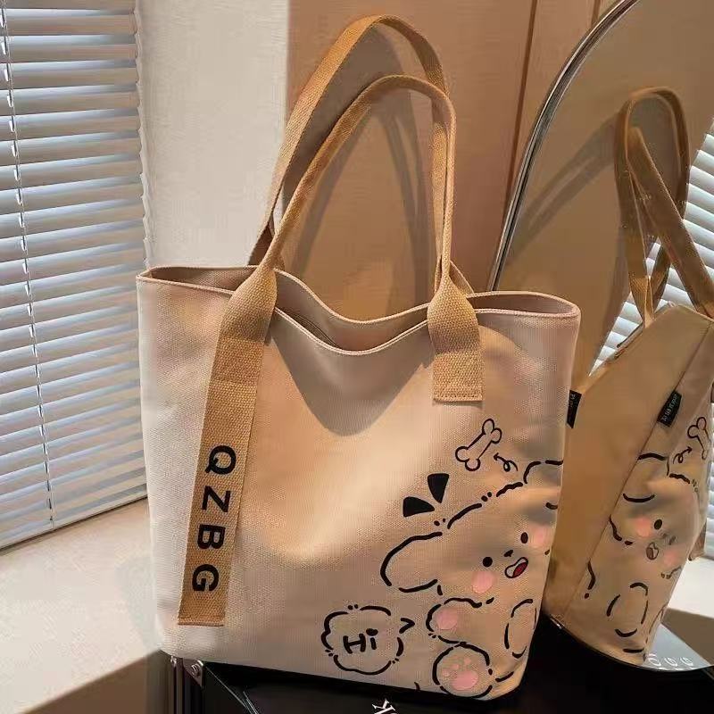 Casual Letter Canvas Bag, Large Capacity Work and Commuting Shoulder Bag, Fashionable and Versatile Handbag, Shoulder Tote Bag Casual Letter Canvas Bag, Large Capacity Work and Commuting Shoulder Bag, Fashionable and Versatile Handbag, Shoulder Tote Bag