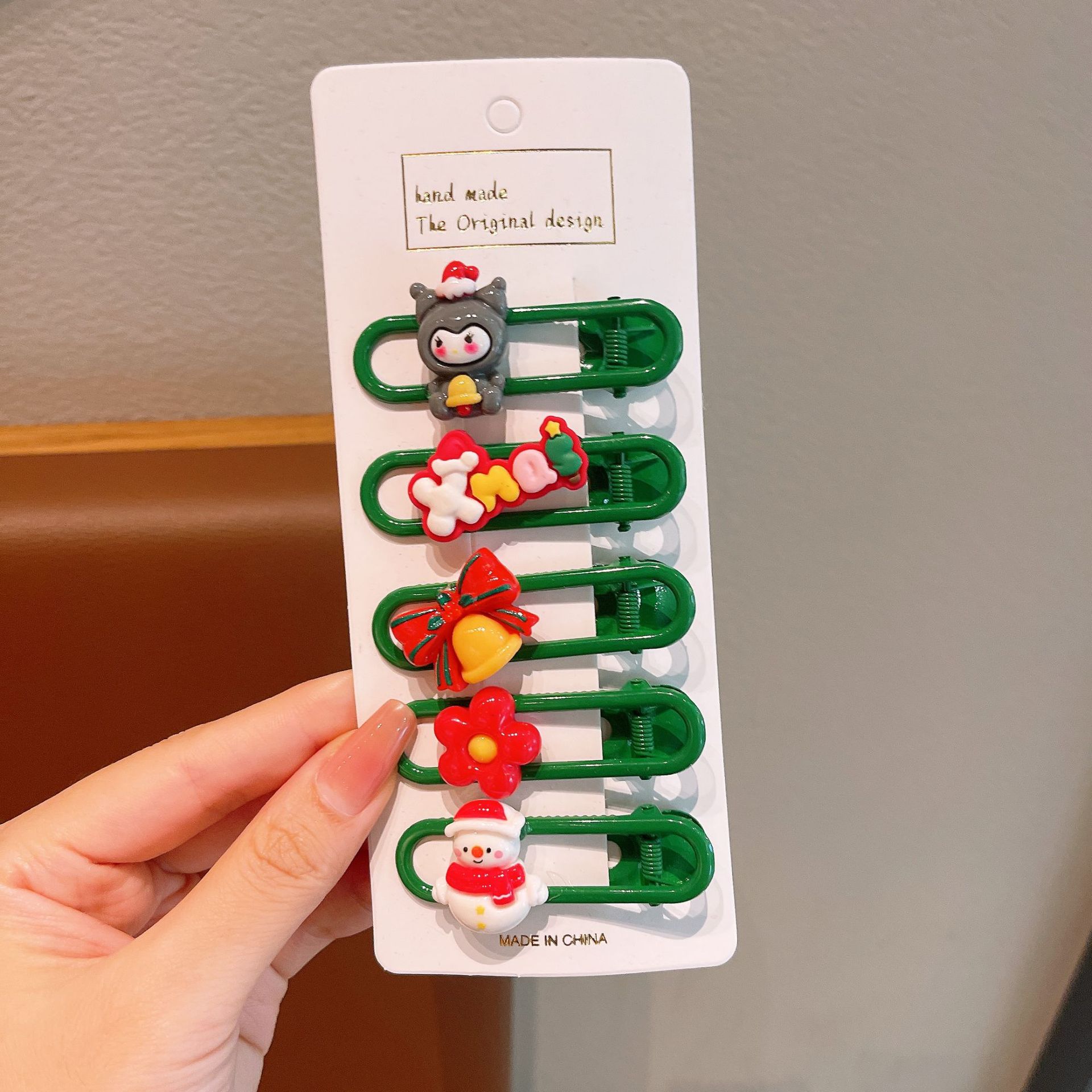 Navidad lindos clips de dibujos animados árbol de Navidad clip de metal clip de clip