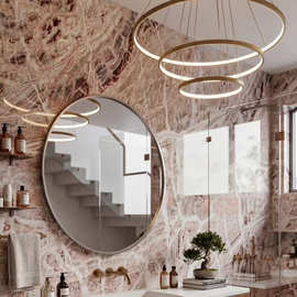 Polished Pink Big Slab Interior Background Wall Stone