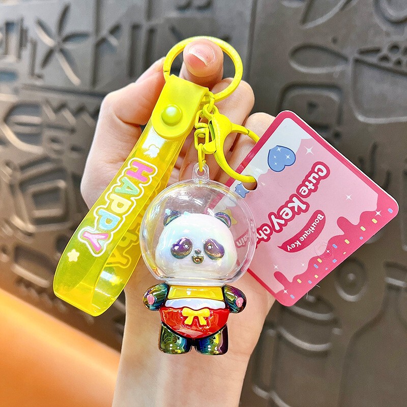 漫画スペースカピバラ電気メッキカピバラキーホルダーかわいいバッグペンダント人形カップルペンダント小さなギフト|undefined
