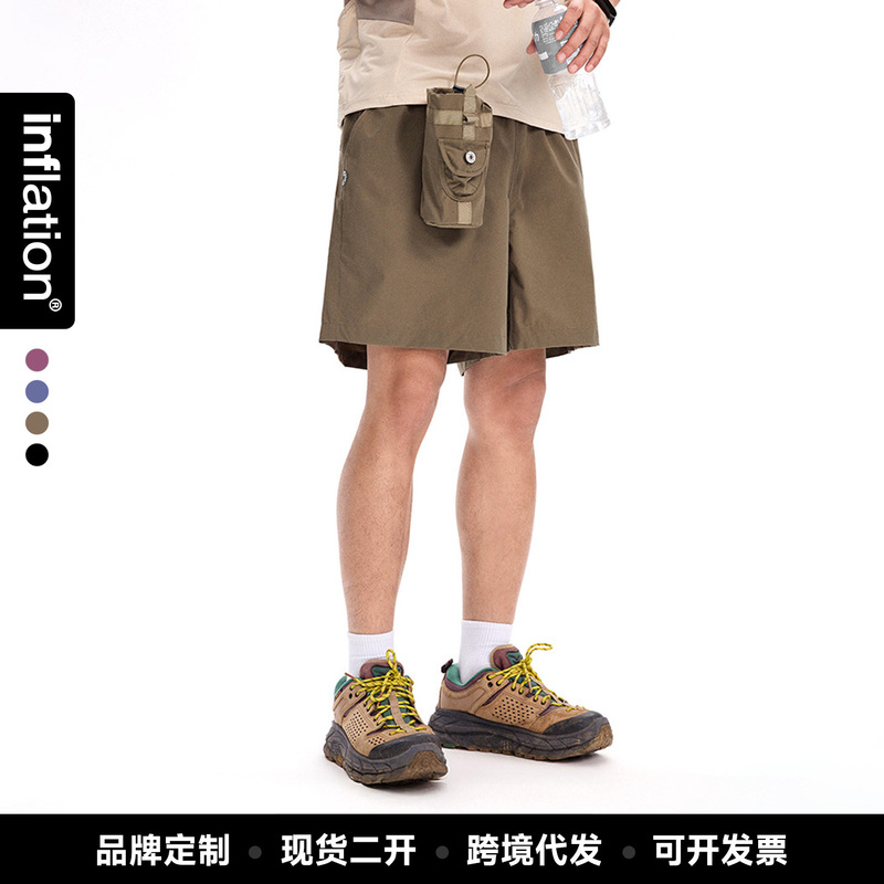 Jie Zhan Men's Clothing | Teflon Triple-Protection Detachable Storage Bag Shorts 26 Spring/Summer New Trendy Outdoor Five-Point Pants