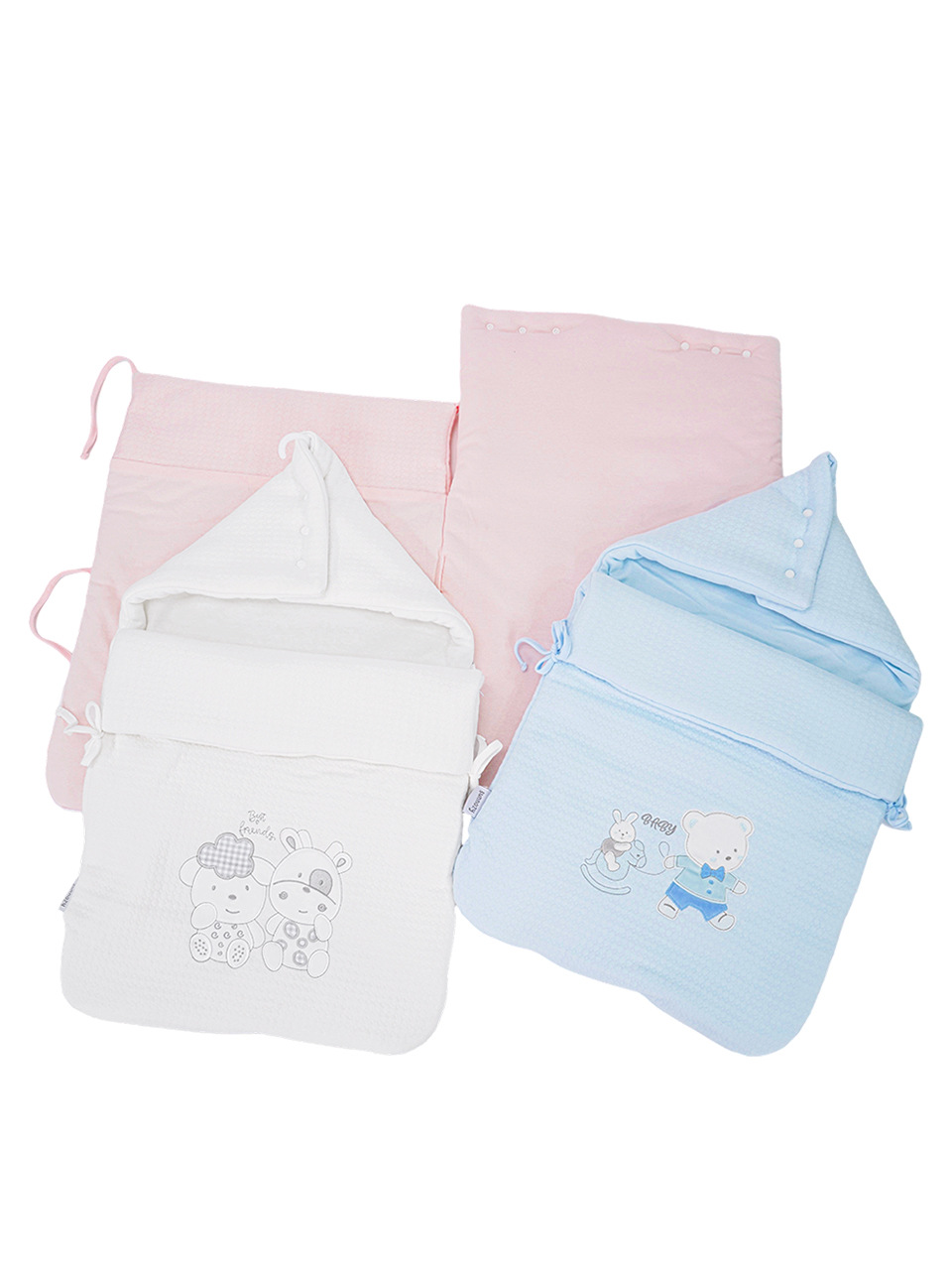 Saco de dormir suave transfronterizo para recién nacidos en cuatro estaciones, bolsa de dormir para bebés a temperatura constante anti-saltos, artefacto mágico tipo envoltura anti-patada