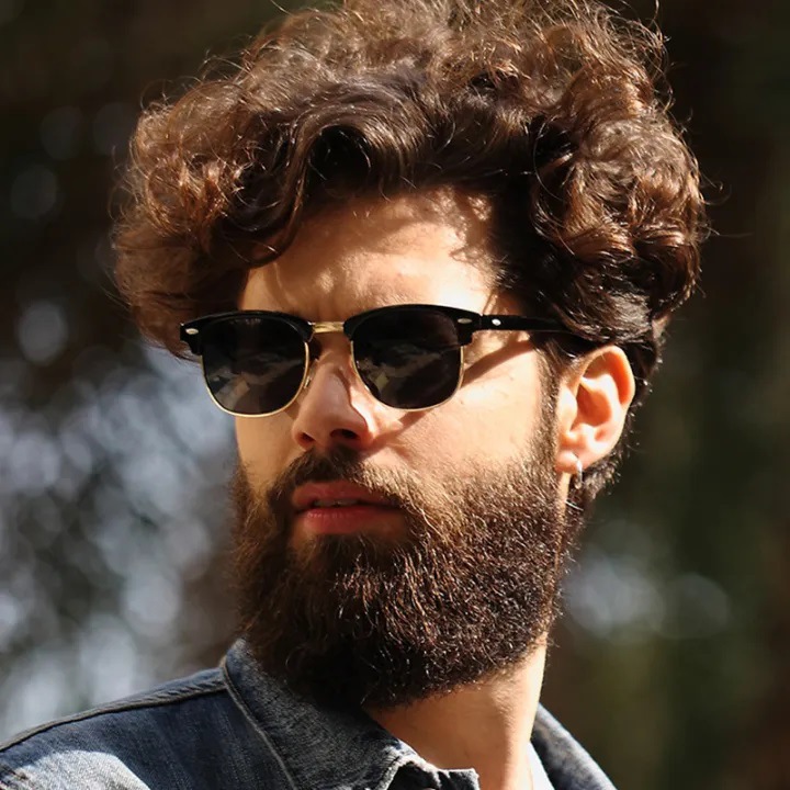 Polarized Sunglasses For Men And Women Retro Style Half Frame_voghion.com