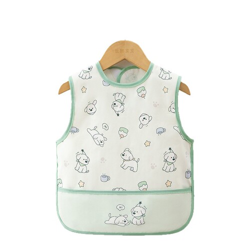 Summer children's smock sleeveless baby waterproof bib rice pocket kindergarten painting clothes women's reverse dressing baby apron