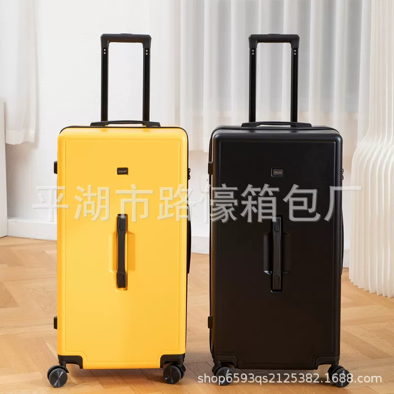 Capacious universal suitcase on wheels for men and women, box with zipper, 36inch