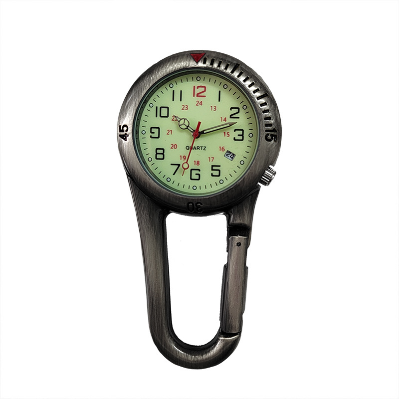 Calendario reloj mosquetón antiguo color mochila colgante reloj luminoso reloj de bolsillo reloj de cintura anciano reloj de enfermera estudiante reloj de tiempo