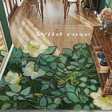 入户门地垫门口进门地板脚垫厨房玄关油画艺术pvc防滑垫子门垫