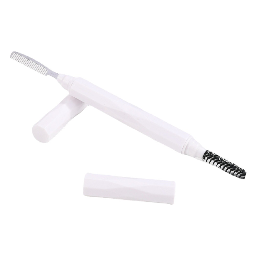 Factory Direct rhombus double-headed eyelash comb multi-functional stainless steel makeup comb eyelash brush eyebrow brush