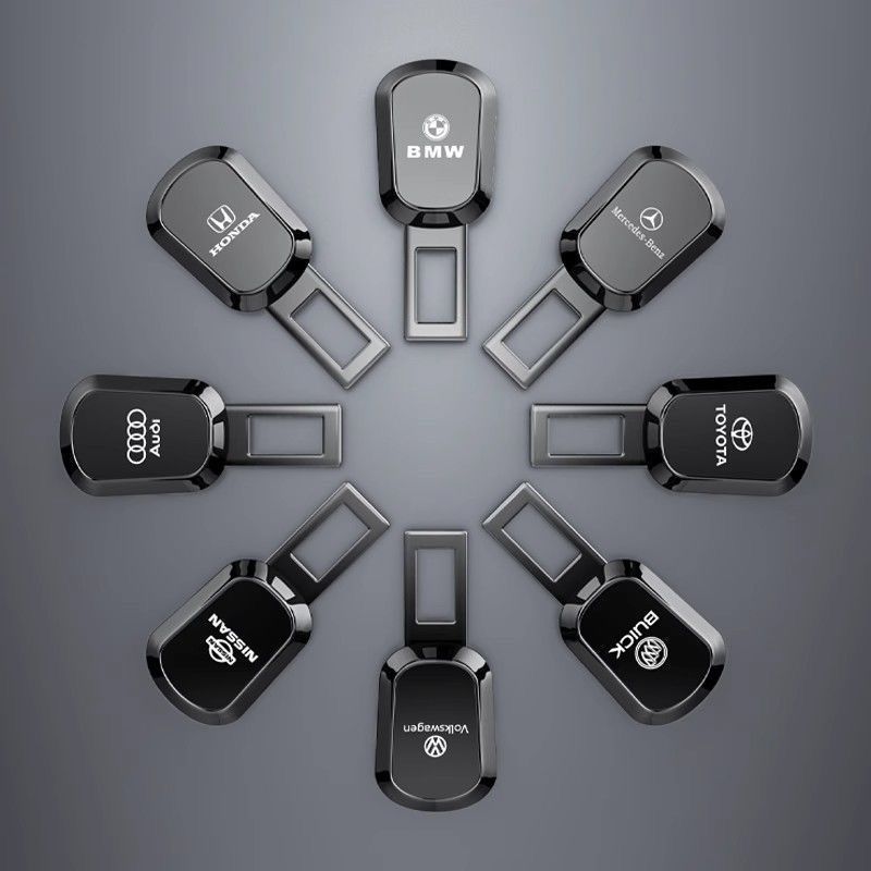 Car Seat Belt Buckle Extender Head for Bmw, Audi, Mercedes, Volkswagen, Alloy Electroplated Clip Insert for Vehicle Interior