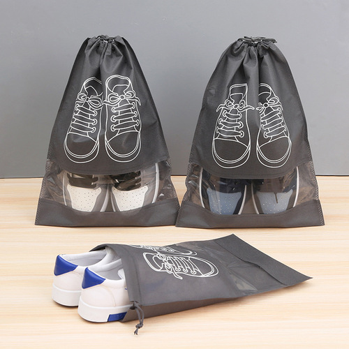 ✅【Shoe Storage Bag】Non-woven Laundry Shoe Bag with Drawstring Closure Dust Cover Storage